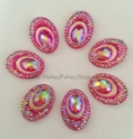 Picture of Big Peacock Oval Gems - Bright Pink - 13x18mm (7 pc.) (SG-BP4)
