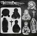 Picture of Tattoo Pro Stencil - Jesus & Mary (ATPS-155)