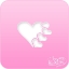 Picture of Pink Power Face Painting Stencil (1016) - Hearts