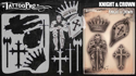 Picture of Tattoo Pro Stencil -  Knight & Crown (ATPS166)