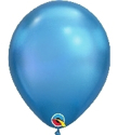 Picture of 11" Chrome BLUE round balloons - 100 count