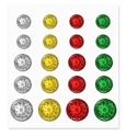 Picture of Peel-n-Stick Gems - Holiday Embellishment: 10/12/16mm Pyramid Gems x 20