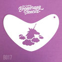 Picture of Art Factory Boomerang Stencil - Unicorn In Clouds (B017)