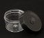 Picture of Empty Clear Thin Wall Jar w/ Black Lid - 15 ml