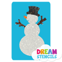 Picture of Snowman Glitter Tattoo Stencil - HP-28 (5pc pack)
