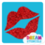 Picture of Lips Glitter Tattoo Stencil - HP-61 (5pc pack)