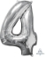 Picture of 26'' Mid-Size Shape Number 4 - Silver (1pc)