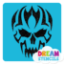 Picture of Tribal Evil Skull Glitter Tattoo Stencil - HP-131 (5pc pack)
