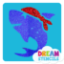 Picture of Pirate Shark Glitter Tattoo Stencil - HP-135 (5pc pack)