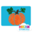 Picture of Pumpkin with Leaves Glitter Tattoo Stencil - HP-159 (5pc pack)