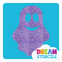 Picture of Friendly Ghost  Glitter Tattoo Stencil - HP-168 (5pc pack)