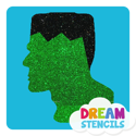 Picture of Frankenstein Face Glitter Tattoo Stencil - HP-180 (5pc pack)