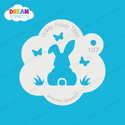 Picture of Easter Bunny with Butterflies  - Dream Stencil - 107