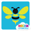 Picture of Honey Bee Glitter Tattoo Stencil - HP-298 (5pc pack)