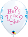 Picture of Qualatex 11'' He? or She?  Latex balloons  50/bag