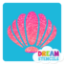 Picture of Seashell - 2  Glitter Tattoo Stencil - HP-323 (5pc pack)