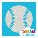 Picture of Baseball - 2 Glitter Tattoo Stencil - HP-350 (5pc pack)