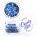 Picture of Art Factory Chunky Glitter Loose - Blue Hearts - 1 oz Jar (30 ml)