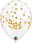 Picture of Qualatex 11'' Confetti Dots ( Diamond Clear with gold dots ) 50/bag 