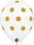 Picture of Qualatex 11'' Big Polka Dots ( Diamond Clear with gold polka dots ) 50/bag 