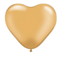 Picture of 6 Inch Heart - Gold (100/bag)
