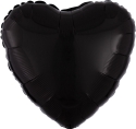 Picture of 17" Anagram Heart Foil Balloon - Black (1pc) 