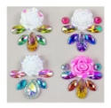 Picture of Face Gems - Self Adhesive Cluster - Dahlia & Roses Bling (4 pcs) (SAC-DRB)-1