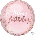 Picture of 15'' Blush Birthday Orbz Balloon (1pc)