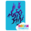 Picture of Lightning Marks Glitter Tattoo Stencil - HP-427 (5pc pack)